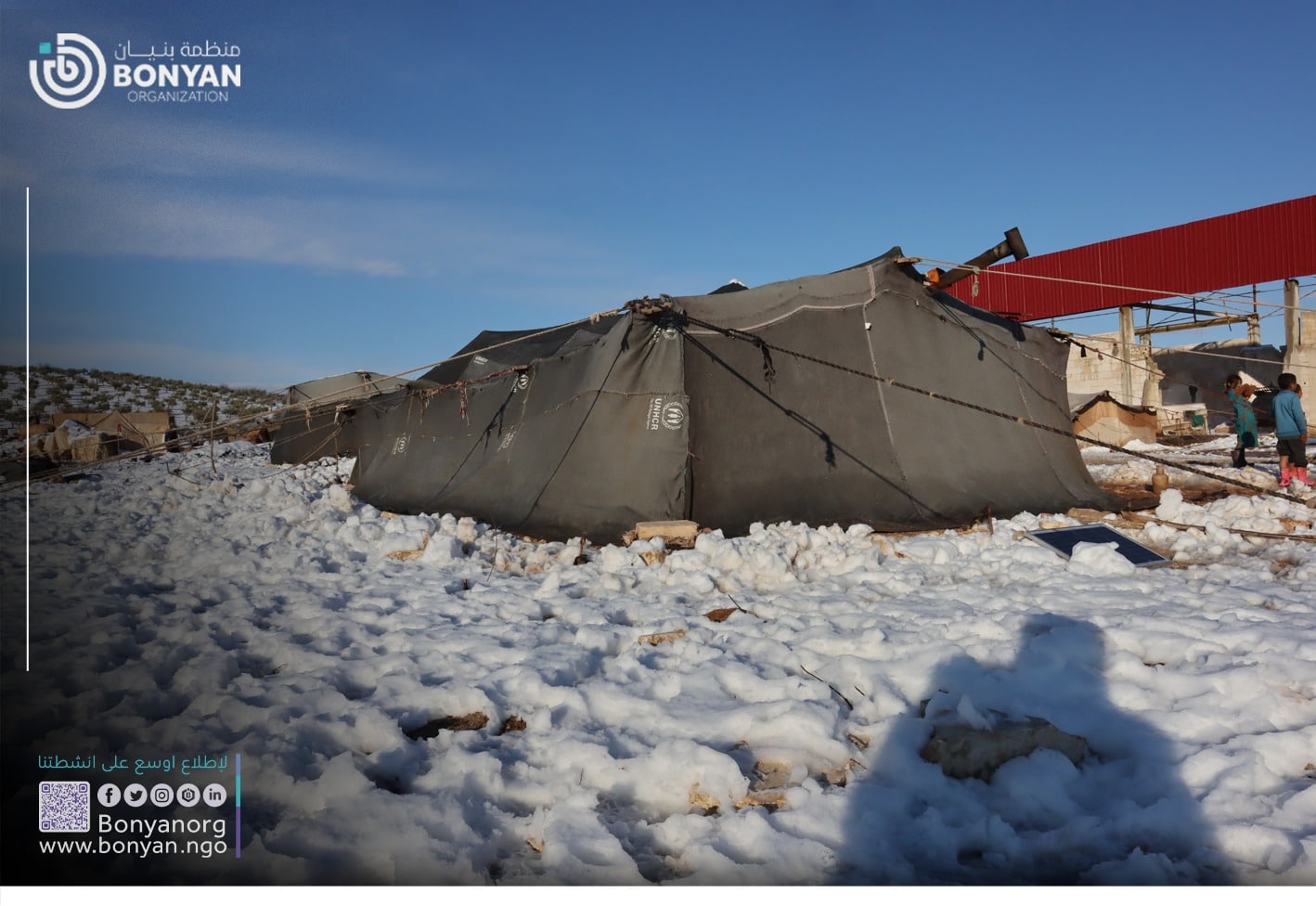الشتاء، الرعب المتجدد للنازحين في المخيمات في الشمال السوري